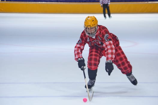 The game of hockey. Training games.