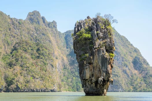 Beautiful landscape of James Bond Island or Koh Tapu in Phang Nga Bay, Thailand
