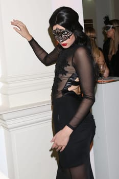 Nathalie Volk in a bizarre outfit at this year's Bal Masque at MKG Hamburg on 18.02.2017