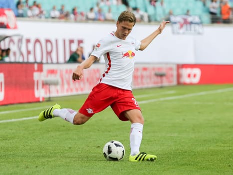 Benno Schmitz (RB Leipzig) at the friendly match against Real Betis Sevilla on 14.08.2016 in the Red Bull Arena Leipzig