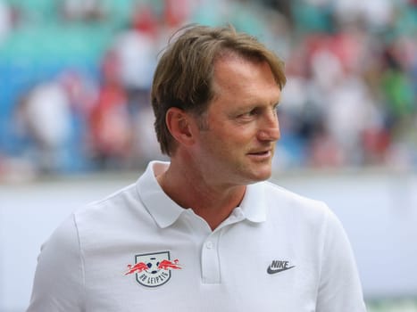 Head coach Ralph Hasenhüttl (RB Leipzig -1.Bundesliga season 2016-17) at the friendly match against Real Betis Sevilla on 14.08.2016 in the Red Bull Arena Leipzig