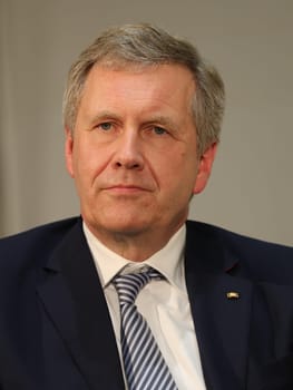 Former Federal President Christian Wulff (CDU) at a panel discussion in Magdeburg on 22.02.2017