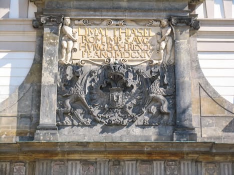 Prague, Czech Republic - August 23, 2016: Attractions of city Prague. Statues and monuments. Historical Buildings