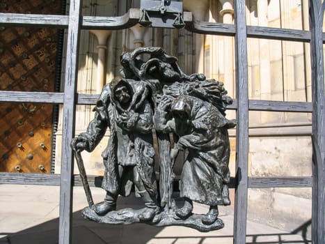 Prague, Czech Republic - August 23, 2016: Attractions of city Prague. Statues and monuments. Historical Buildings