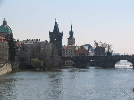 Prague, Czech Republic - August 23, 2016: Attractions of city Prague. Statues and monuments. Historical Buildings