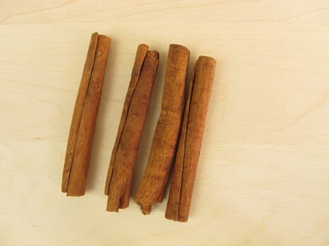 Dried cinnamon sticks of Cassia cinnamon