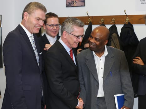 Holger Stahlknecht,Thomas de Maizière ( both CDU) with Mr. Tognon Expert Advisor in the Competence Center Return of the Magdeburg City Mission 21.2.17