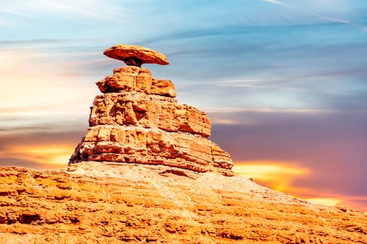 the Mexican Hat Monument, southwest, Utah, USA