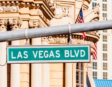 A view of Welcome to Fabulous Las Vegas sign in Las Vegas Strip
