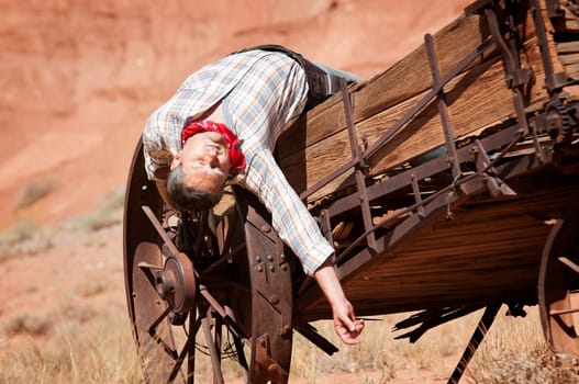 SOUT WEST - A cowboy takes time to rest and reflect.