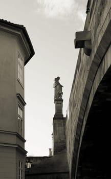 Saint Nicholas at Charles Bridge in the Old Town of Prague