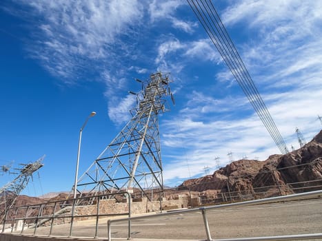 View of the Hoover Dam in Nevada, USA