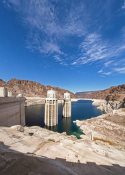 View of the Hoover Dam in Nevada, USA