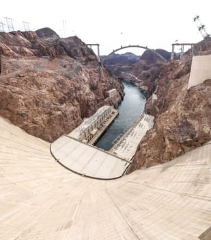 View of the Hoover Dam in Nevada, USA