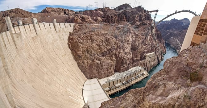 View of the Hoover Dam in Nevada, USA