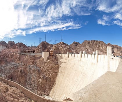View of the Hoover Dam in Nevada, USA