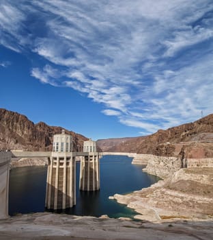 View of the Hoover Dam in Nevada, USA