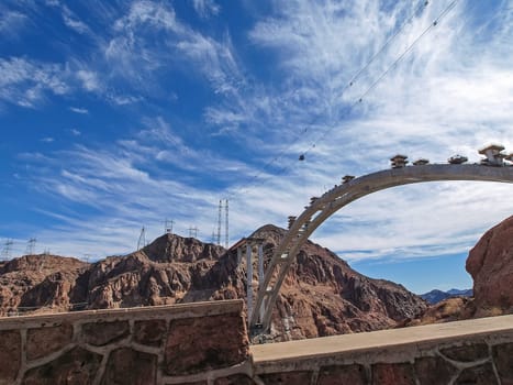 View of the Hoover Dam in Nevada, USA