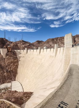 View of the Hoover Dam in Nevada, USA