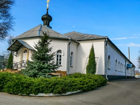 Holy Assumption Monastery, Russia - April 5, 2012: Monastery of the Holy Dormition, appearance of the monastery and the area near it.