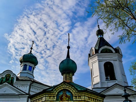 Holy Assumption Monastery, Russia - April 5, 2012: Monastery of the Holy Dormition, appearance of the monastery and the area near it.