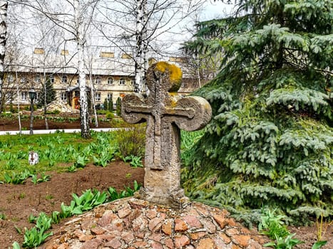 Holy Assumption Monastery, Russia - April 5, 2012: Monastery of the Holy Dormition, appearance of the monastery and the area near it.