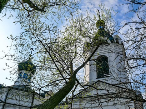 Holy Assumption Monastery, Russia - April 5, 2012: Monastery of the Holy Dormition, appearance of the monastery and the area near it.
