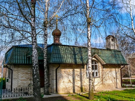 Holy Assumption Monastery, Russia - April 5, 2012: Monastery of the Holy Dormition, appearance of the monastery and the area near it.