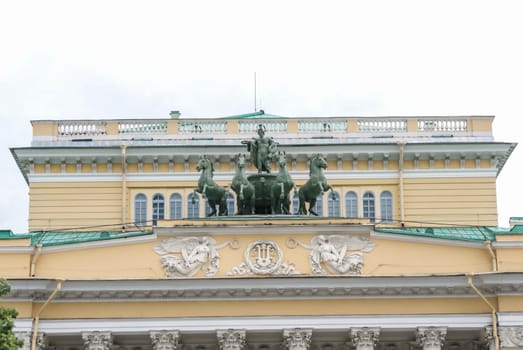 Saint-Petersburg, Russia - August 12, 2016: City of St. Pererburge. The palaces and architecture of the city. Buildings of historical part of the city.
