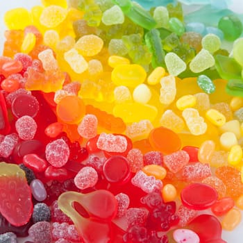 Suesse fruit gum in different colours and shapes