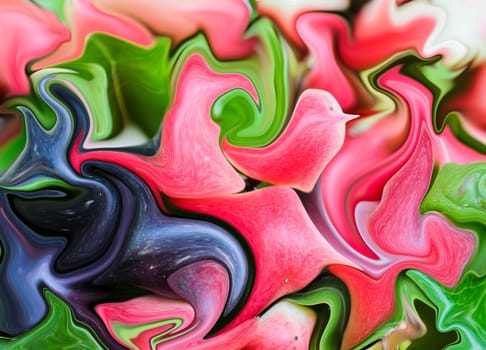 Abstract liquidfy red and green color background