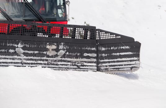 snow removal equipment on the hillside
