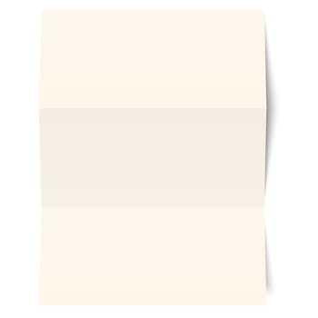 Empty sheet of paper folded for normal post envelope