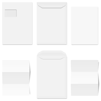 little collection of white envelopes and different letter heads
