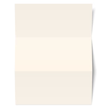 Empty sheet of paper folded for normal post envelope