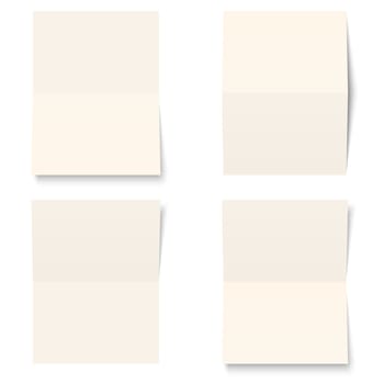 Empty sheets of papers