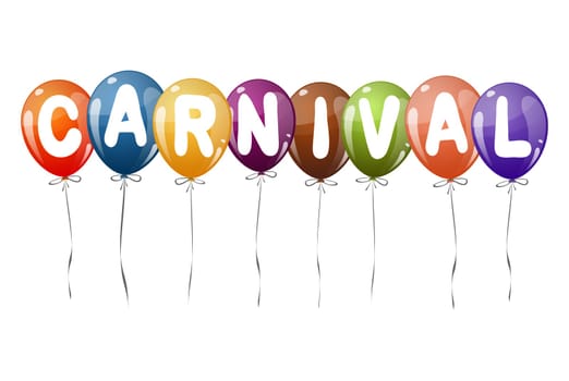 background with different colored balloons for carnival time