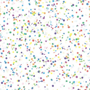 seamless background with different colored confetti for party time