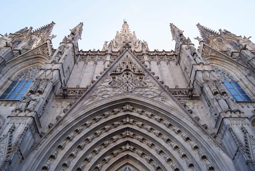The Cathedral of the Holy Cross and Saint Eulalia in Barcelona, Spain