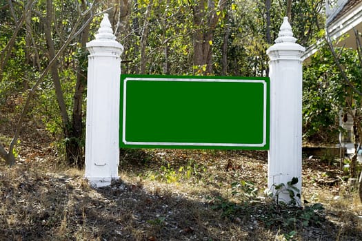 andscape nature blank billboard empty space green color