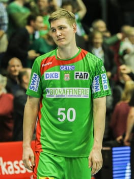 Finn Lemke (SC Magdeburg) during the DKB Handball Bundesliga match 2016-2017,SC Magdeburg against THW Kiel