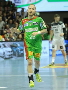Austrian handball player Robert Weber SC Magdeburg DKB HBL season 2016/2017