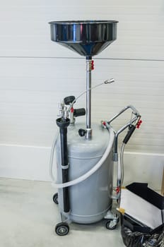 The capacity to collect used oil from the car engine