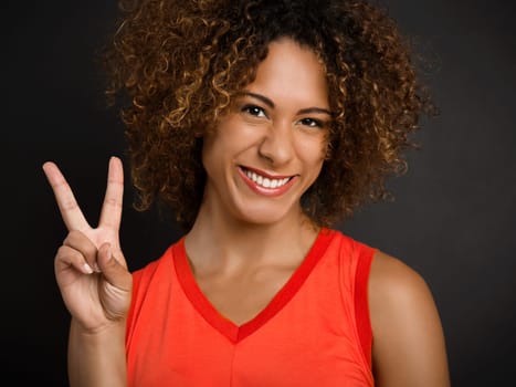 Portrait of a beautiful African American woman smiling