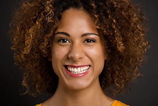 Portrait of a beautiful African American woman smiling