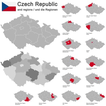 european country Czech Republic and detailed regions