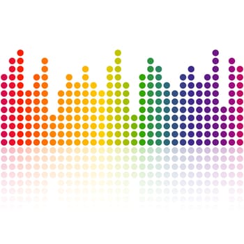 seamless digital equalizer background with color gradient