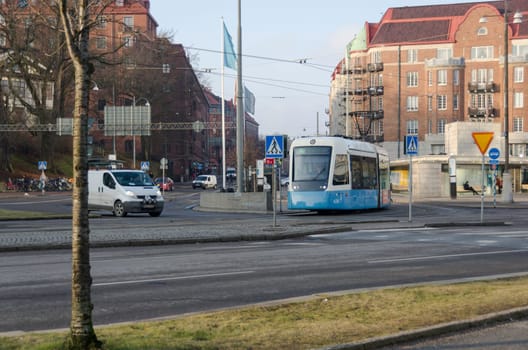 one of the popular tram in gothenburg city the heart of sweden