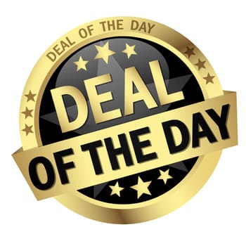 colored button with banner and text Deal of the day