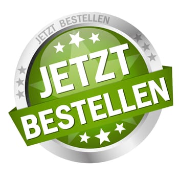 colored button with banner and text Order now